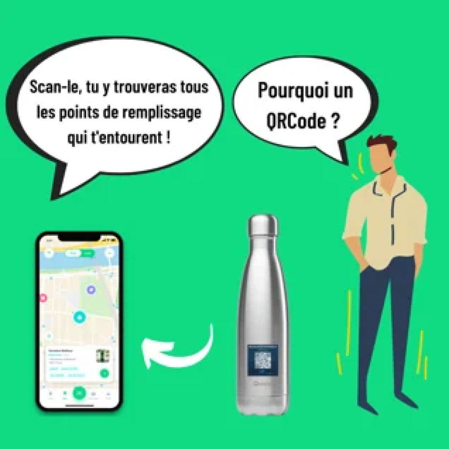 Trouvez votre point de remplissage grâce au QR code Hoali